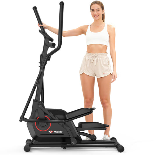 Winfita Quiet Elliptical Machine for Home Use, 15.5" Stride, Low-Impact Cardio, 350 lbs Capacity, Smooth & Joint-Friendly Exercise Equipment