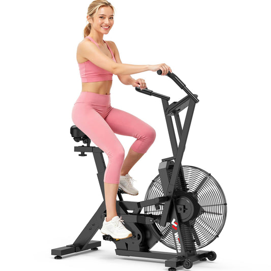 Winfita Air Bike Heavy Duty Exercise Bike with Digital Monitor – Ideal for Home & Gym Workouts