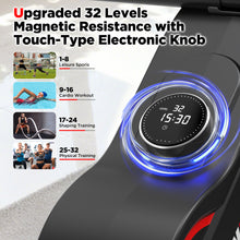 Rowing Machines for Home, 32-Level Resistance Adjustment Rower, Powerful Electromagnetic Row Machine with LED Monitor & Comfortable Seat, Bluetooth, App Supported, Tablet Holder, Easy Storage