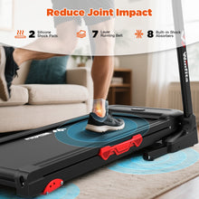 Winfita Foldable Treadmill with Incline, 8MPH Quiet Treadmills for Home with Double Deck Technology, 8 Silicone Shock Cushion, Heart Rate Monitoring, 17" Wider Belt, APP, 6% Manual Incline
