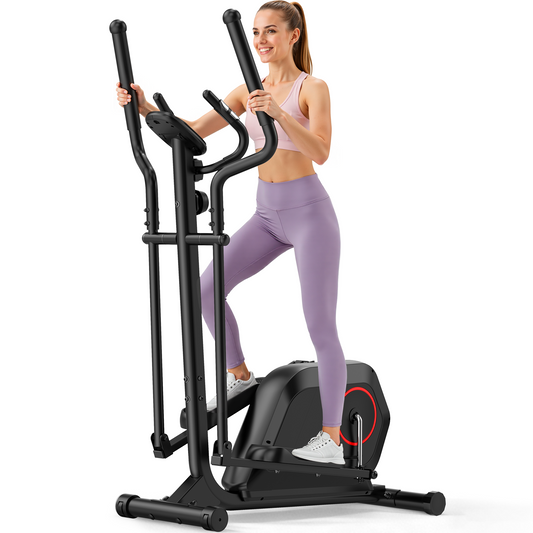 Winfita Elliptical Machine, Total Body Fitness Cross Trainer with Hyper-Quiet Magnetic Drive System, Elliptical Training Machine for Adult Seniors Home Gym Cardio Exercises