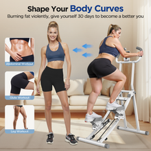 Stair Stepper Folding Vertical Aerobics Appliances Exercise Climber for at-Home Workouts Total Body Exerciser with Handle 300LBS Load with Pedal/Stand/Led Display, Step Angle Adjustable