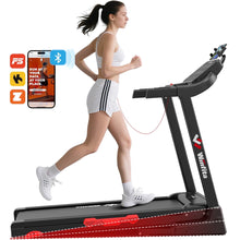3.75HP Folding Treadmill 300 lbs Capacity, 3-Level Incline, 0.6-8MPH, 64+5+3+1 Programs, Quiet Motor, Bluetooth App – Compact Running Machine for Home