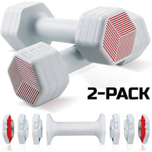 Winfita Adjustable Dumbbells Set Pair 4 6 8 10 Lbs Women Hand Weights 2-5 Lbs Each 4 in 1 Free Weights for Home Gym Exercise Training, Gray 2-Pack