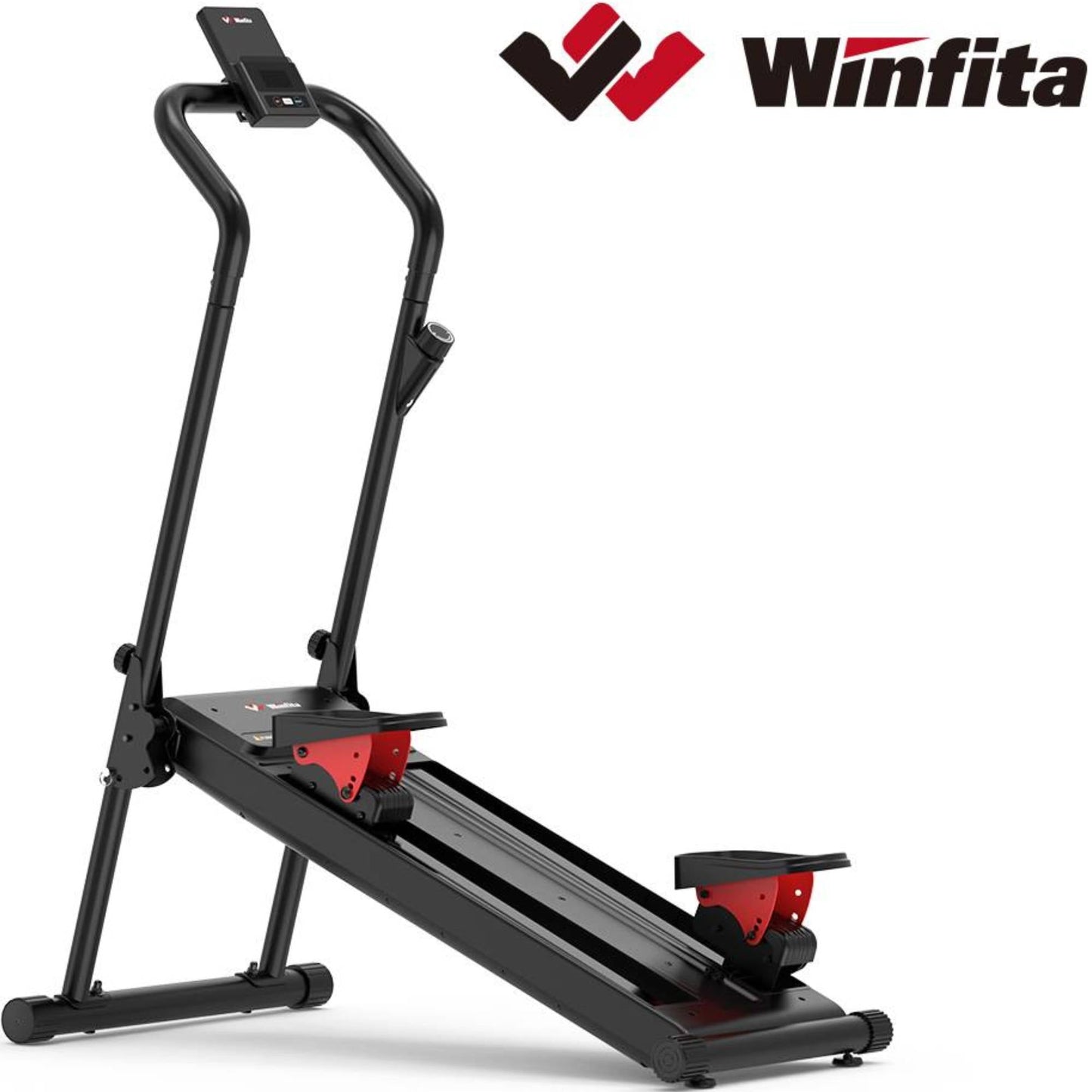 Winfita Adjustable Resistance Stair Climber Commercial Grade Stair Stepper Machine for Cardio and Lower Body Workouts 660LB Capacity