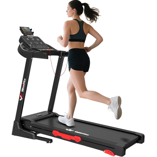3.5HP Folding Incline Treadmill with 64 Preset Programs Bluetooth Electric Walking Treadmill Machine for Home, 0.6-8 MPH, 300 lbs