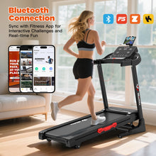 Winfita 12% Auto Incline Treadmill 300 lb Capacity, 3.5HP Folding Treadmill for Home Office, Portable Running Walking Machine with 14"LCD Screen, Audio Speaker, App, 64 Preset Programs,Max 8MPH Speed