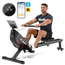 Rowing Machines for Home, 32-Levels Adjustable Resistance Professional Indoor Rowing Machine, Ergonomic Comfort Seat, Performance Monitor and Device Holder, Easy Storage