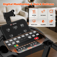 Winfita Incline Treadmill, 0-12% Auto Incline Treadmill for Running & Walking, 300 lbs Weight Capacity, Wide Belt, 3.5 HP, 14.2" LED Screen, 2 Layers Shock-Absorbing, Adjustable iPad Holder