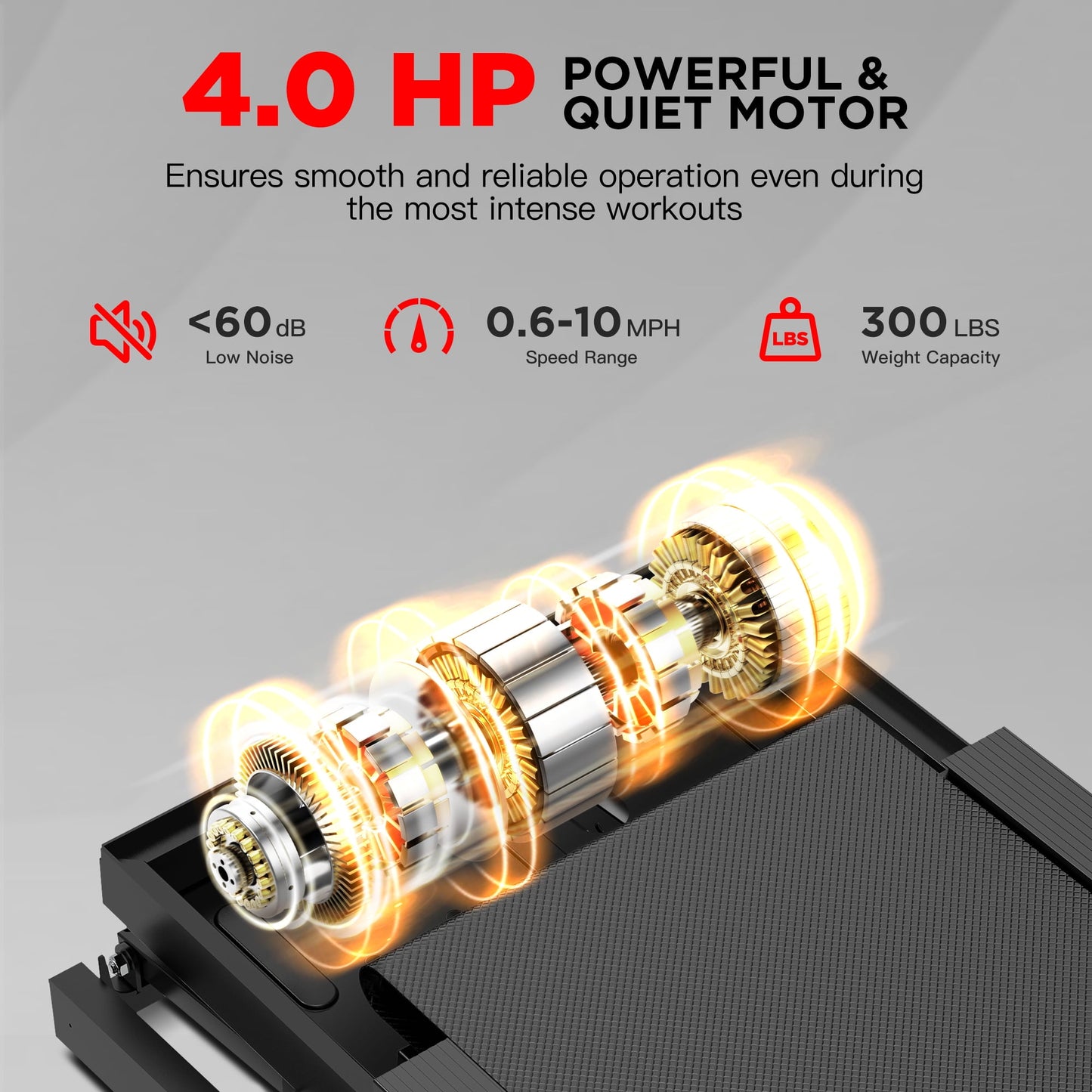 Winfita Treadmill with 15 Levels Auto Incline, 4HP 300LBS Capacity Electric Treadmill for Home Portable, 0.6-10MPH Speed, Easy Assembly, Pulse Sensor, Digital Display, Holder for Cup & Phone