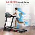Winfita Treadmill with Incline 300 Lbs Capacity, Automatic Incline Treadmills for Home, Portable Walking Treadmill with Handles, Electric Treadmills Foldable