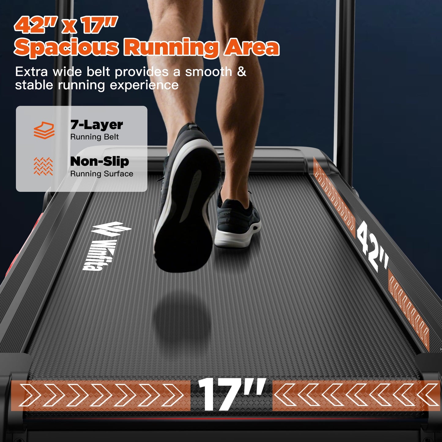 Treadmill with Incline, 3.5 HP Foldable Treadmills for Home, 8MPH Incline Treadmill, 3-Level Adjustable, 300 LBS Capacity, Quiet Running Jogging, 360° Adjustable Device Holder, 64 Programs