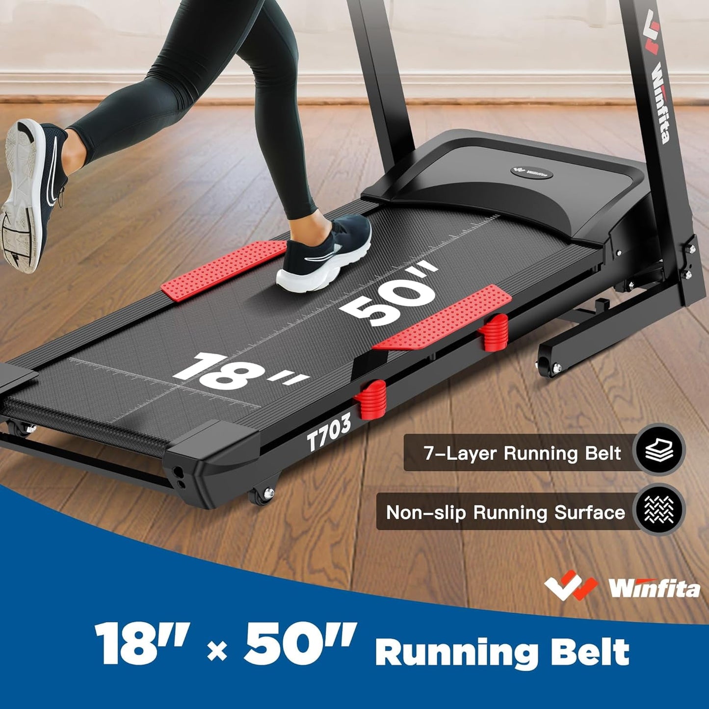 15% Auto Incline Treadmill for Home and Office, Portable Foldable Treadmills with 300 Lbs Weight Capacity, 4.0HP Quiet Walking Pad Treadmill, Pulse Monitor, BMI Detector, 50"x18"