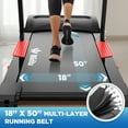 Treadmill 300 lb Capacity, 4 HP Automatic Incline Treadmill with APP & Bluetooth Audio Speakers, Electric Folding Treadmills for Home Office Gym, Indoor Walking Running Exercise Machine