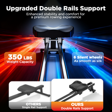 Winfita Self-Powered Rowing Machine, Magnetic Rower for Home Use, 32-Levels Quiet Resistance with Smart Electronic Knob, 350 LBS Weight Capacity, Compact Rower Machine Easy Assembly, App Supported