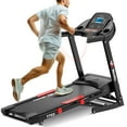 Winfita Treadmill with Folding Electric Treadmill Bluetooth App Control Exercise Treadmill for Home Office Speed Range of 0.6-10 mph