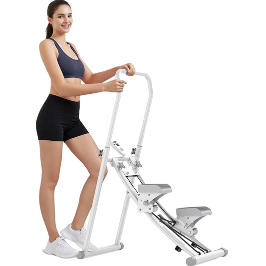 Stair Stepper Machine - Compact Foldable Vertical Climber, Full-Body Workout & Cardio Fitness Equipment for Home Gym