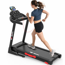 Winfita 3.5HP Folding Treadmill for Home with 300lbs Capacity, 8.0MPH, Adjustable Incline, 64 Preset Programs, Bluetooth Speakers, Portable Electric Treadmill Running Walking Machine