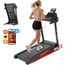 Winfita Foldable Treadmill with Incline, 8MPH Quiet Treadmills for Home with Double Deck Technology, 8 Silicone Shock Cushion, Heart Rate Monitoring, 17" Wider Belt, APP, 6% Manual Incline