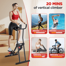 Winfita Stair Stepper Machine for Home Gym Exercise, Vertical Climber for Full-Body Workout, Compact Folding Cardio Exercise Climber with Extended Step Range, Adjustable Handlebar & Pedal