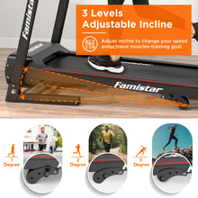 Electric Folding Treadmill for Home Jogging and Walking, 12 Programs, 3 Modes Incline Treadmill with Built-in MP3 Speaker, LED Display, Heart Pulse System, 2 Knee Straps as Gift